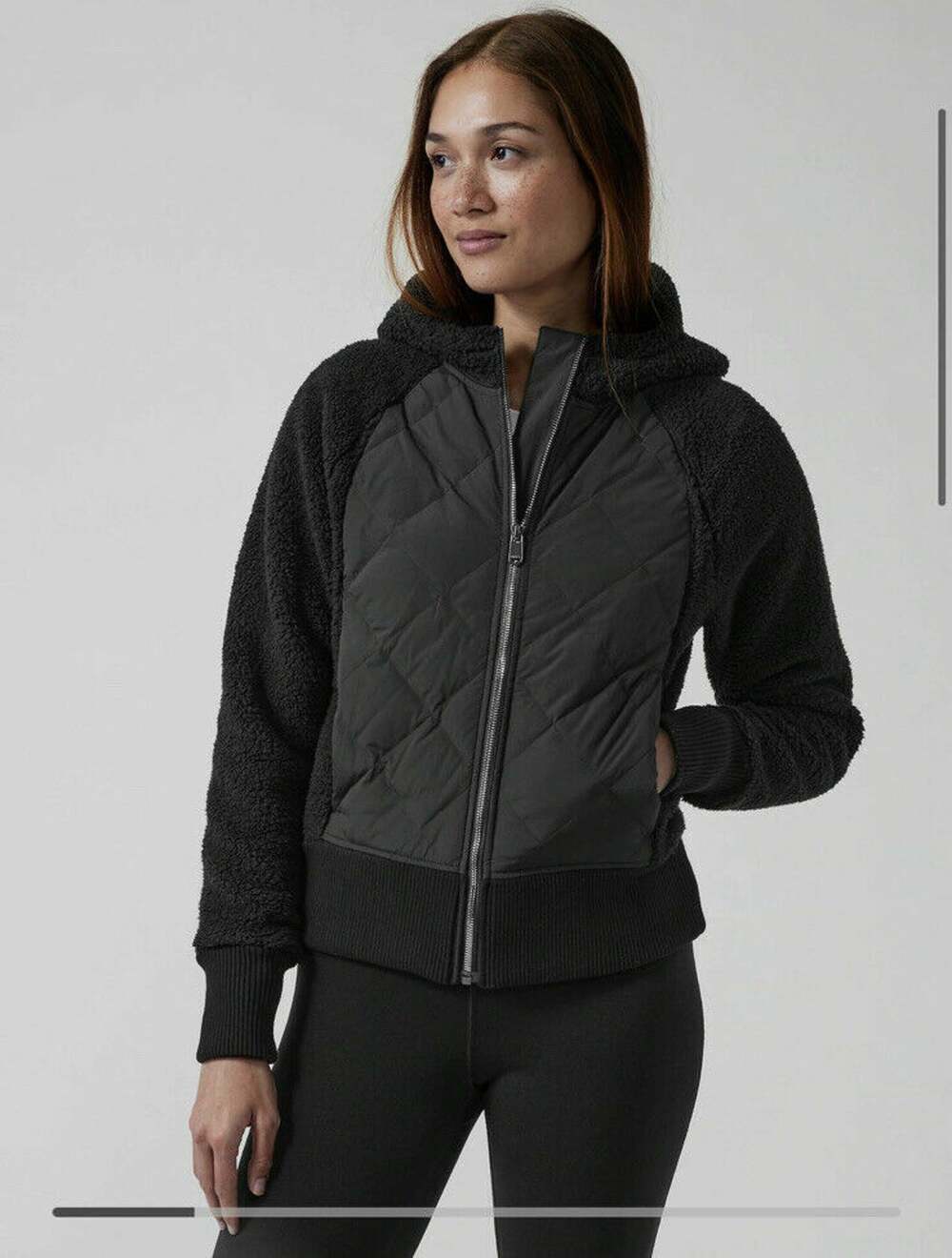 NWOT Athleta Apres Tugga Down Jacket, BLACK SIZE XL #983602 W0108